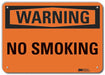 No Smoking Sign 7 in x 10 in Aluminum
