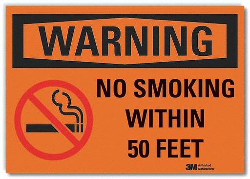 Warning Sign 7in x 10in Non-PVC Polymer