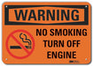 Rflct No Smoking Warn Sign 7x10in Alum