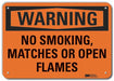 No Smoking Sign 7 in x 10 in Aluminum
