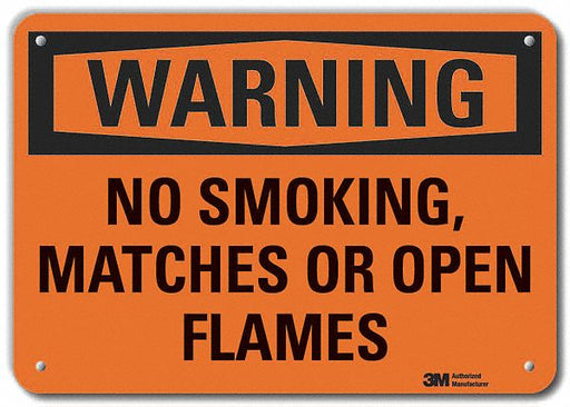 No Smoking Sign 7 in x 10 in Aluminum