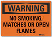No Smoking Warning Rflct Label 3.5x5in