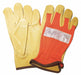 Leather Gloves Hi-Vis Orange S PR