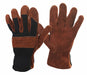 Leather Gloves Suede Cowhide Brown XL PR