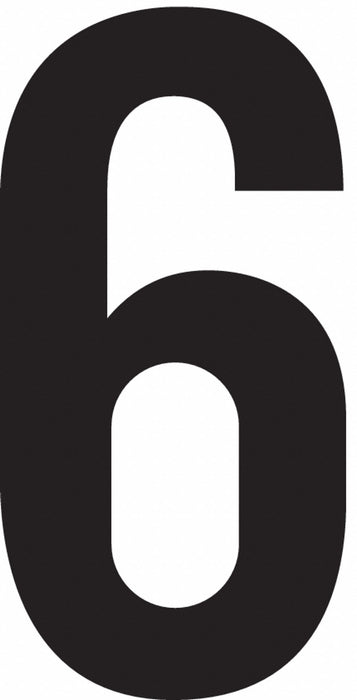 NumberLabel Vinyl 4inH 2-1/8inW PK50