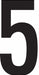 NumberLabel Vinyl 4inH 2-1/8inW PK50