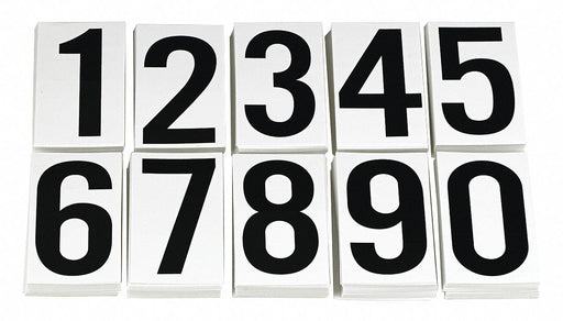 NumberLabelSet Vinyl 4inH 2-1/8inW