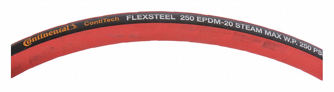 Steam Hose 1-1/2 ID x 50 ft L Red