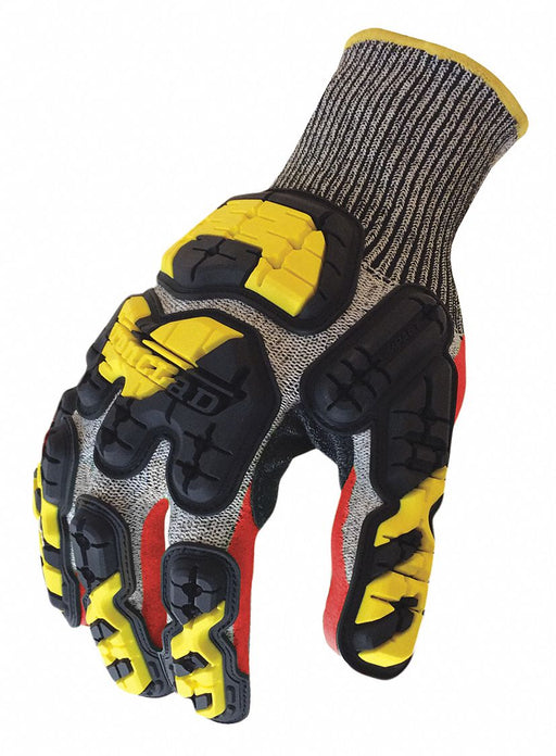 Impact Gloves XL Gray/Red/Hi-Vis Yllw PR