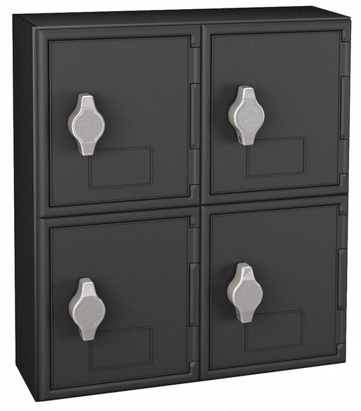 Locker 2x2Lckrs Blk 13.5 x12 x4 