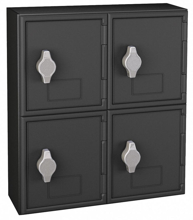 Locker 2x2Lckrs Blk 13.5 x12 x4 