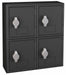 Locker 2x2Lckrs Blk 13.5 x12 x4 