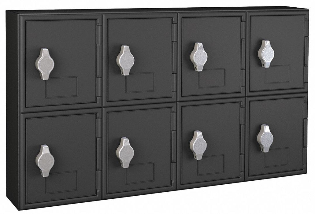 Locker 2x4Lckrs Blk 13.5 x24 x4 