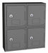 Locker 2x2Lckrs Gry/Blk 13.5 x12 x4 