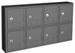Locker 2x4Lckrs Gry/Blk 13.5 x24 x4 