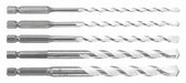 Hex Shank Drill Set 5pc Carbide