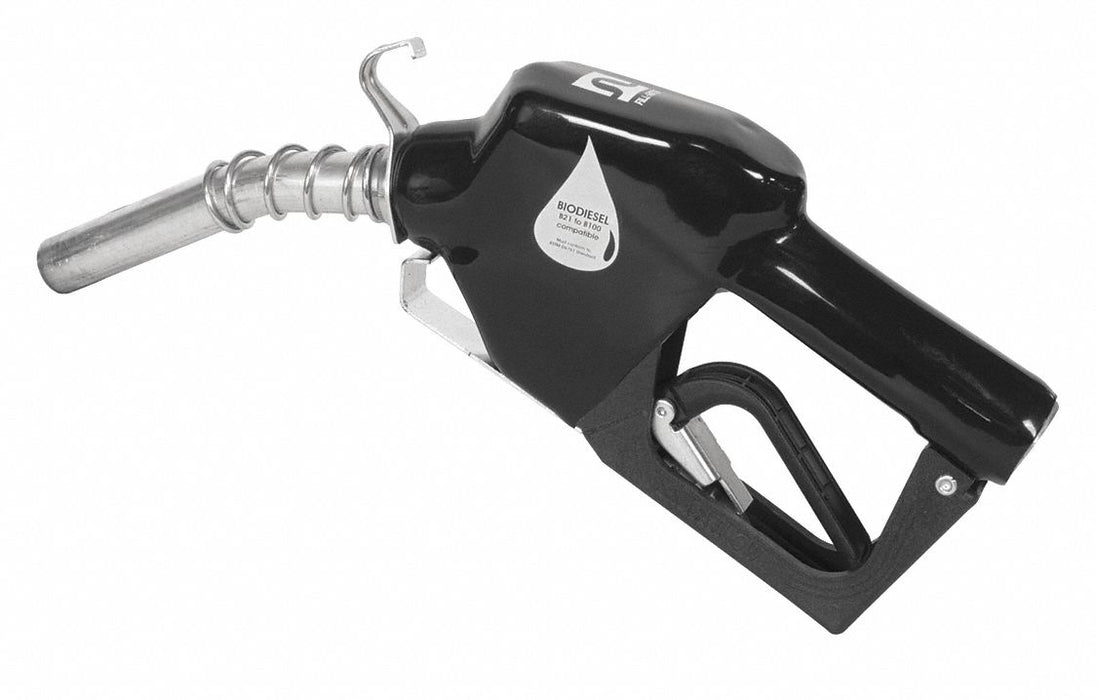 FuelNozzle Black Curved7inAluminumSpout