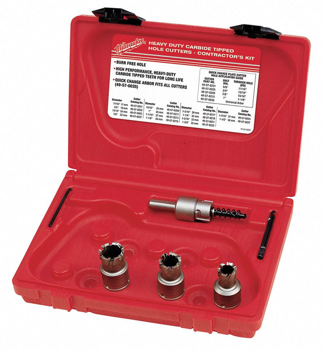 HoleCutterKit 5pcs Sizes 0.6875 -0.9375 