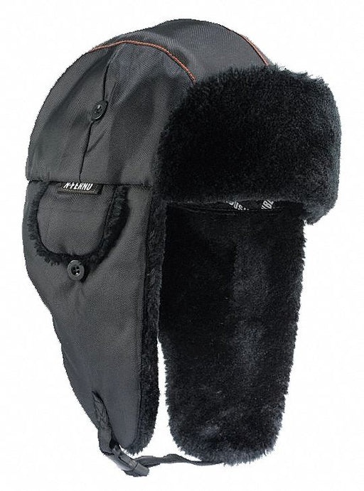 Winter Hat with Chin Strap S/M Black