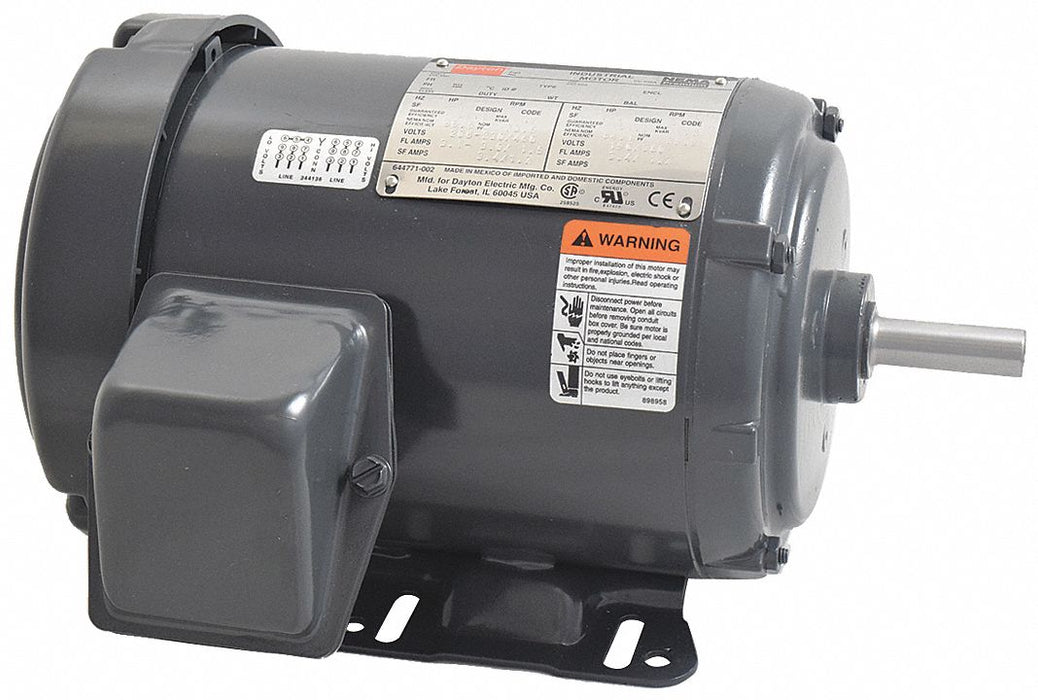GP Motor 1 HP 1 755 RPM 230/460V AC 56H