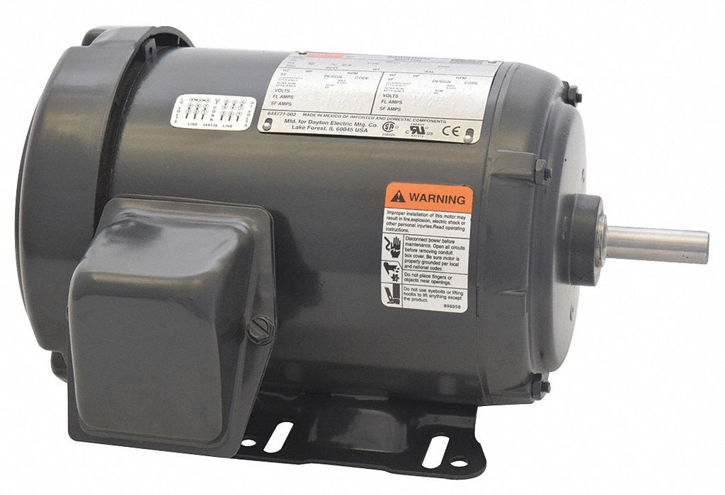 GP Motor 1 1/2 HP 3 465 RPM 208-230/460V