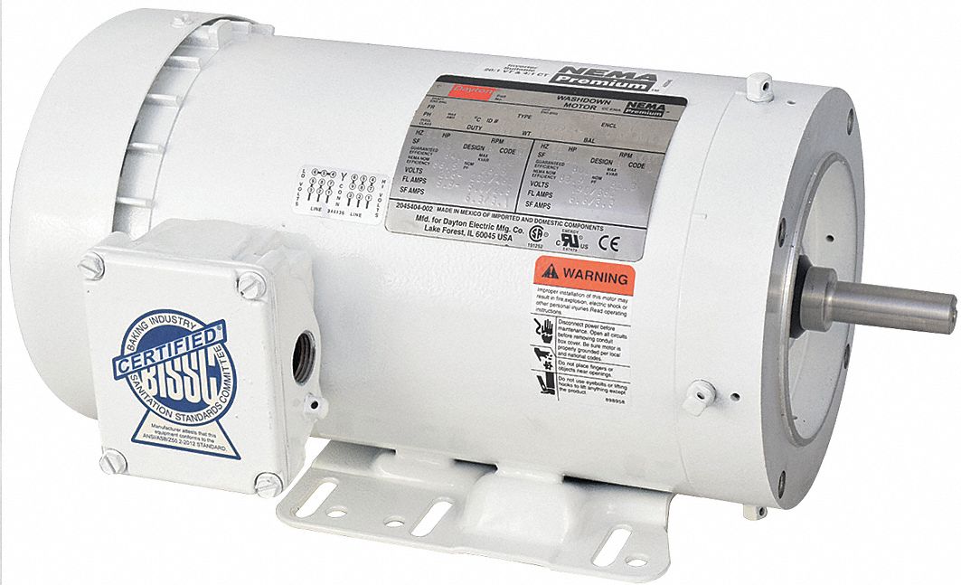 Washdown Motor 2 HP 1750 56HC 230/460V
