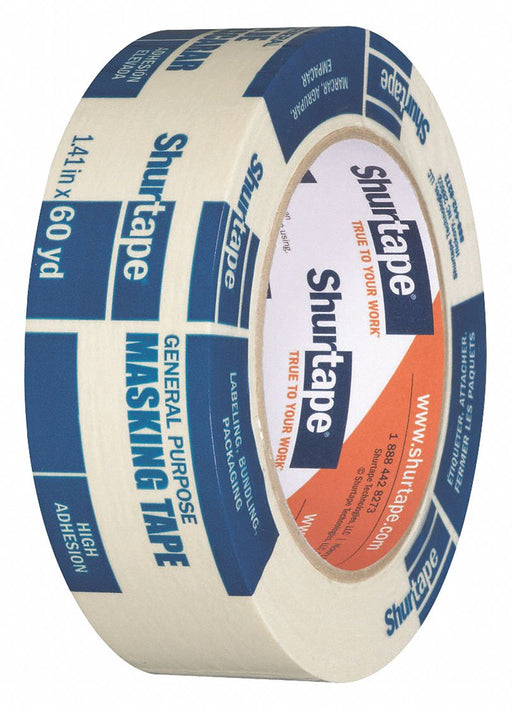 Masking Tape 1 7/16 W 60 yd L Tan