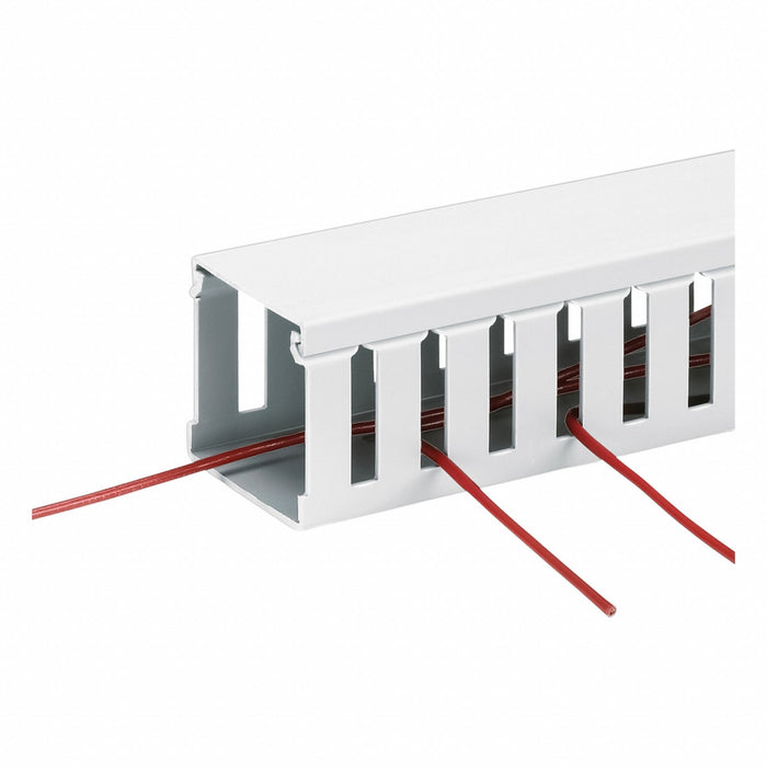Wire Duct Wide Slot White 1.26 W x 3 D