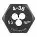 Hex Threading Die #4-36 UNS