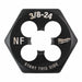 Hex Threading Die 3/8 -24 UNF