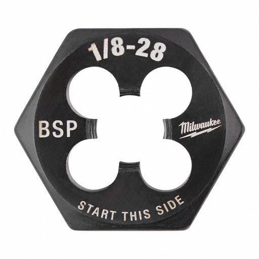 Hex Threading Die 1/8 -28 Solid