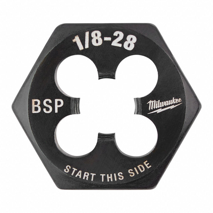 Hex Threading Die 1/8 -28 Solid