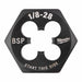 Hex Threading Die 1/8 -28 Solid