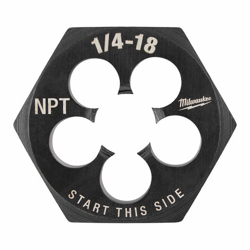 Hex Threading Die 1/4 -18 Solid