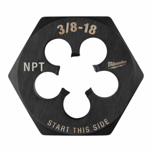 Hex Threading Die 3/8 -18 Solid