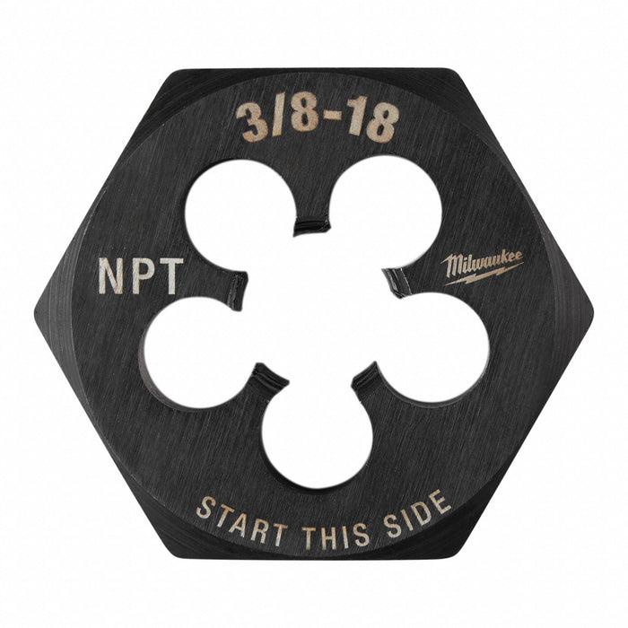 Hex Threading Die 3/8 -18 Solid
