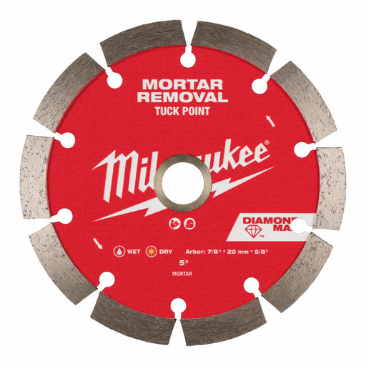 DiamondSawBlade Diam 5 Arbor 5/8 7/8 