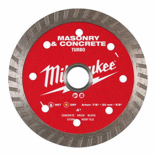 DiamondSawBlade Diam 4 Arbor 5/8 7/8 