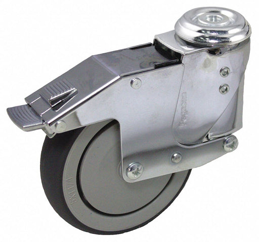 Bolt-Hole Caster 4 dia Swivel Rubber