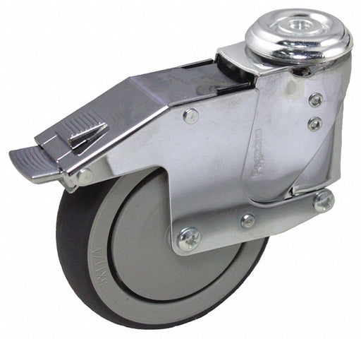 Bolt-Hole Caster 6 dia Swivel Rubber