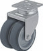 Plate Caster Swivel Rubber 2 13/16 H
