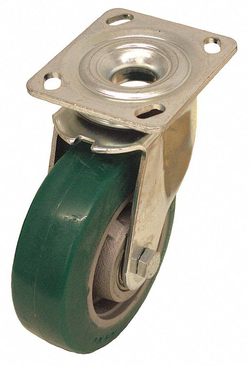 Plate Caster Swivel Polyurethane 7 1/2 H