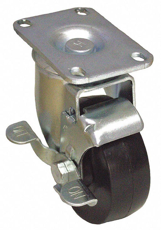 Plate Caster Swivel Rubber 5 1/8 H