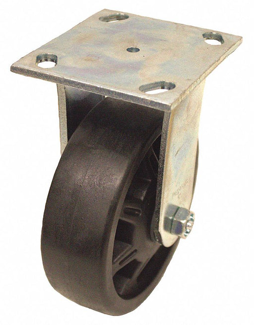 Plate Caster Rigid Nylon 5 5/8 H