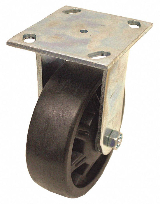 Plate Caster Rigid Nylon 5 5/8 H