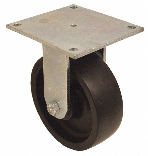 Plate Caster Rigid Polypropylene 6 1/2 H