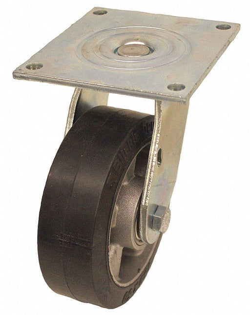 Plate Caster Swivel Rubber 7 7/16 H