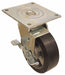 Plate Caster Swivel Rubber 6 7/16 H