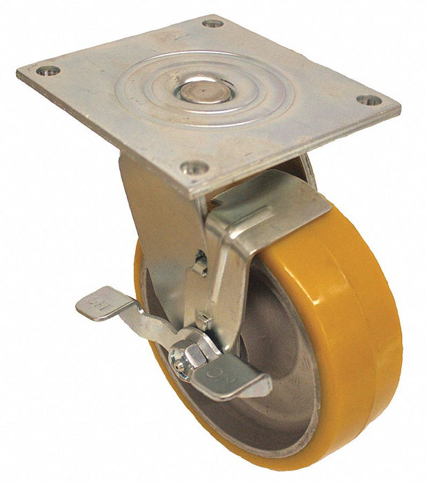 Plate Caster Swivel Polyurethane 9 1/2 H