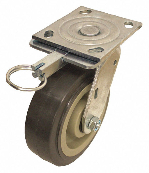 Plate Caster Swivel Polyurethane 6 1/2 H